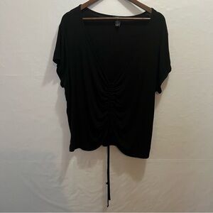 Rue+ Elegant Black V-Neck Top Size 4X